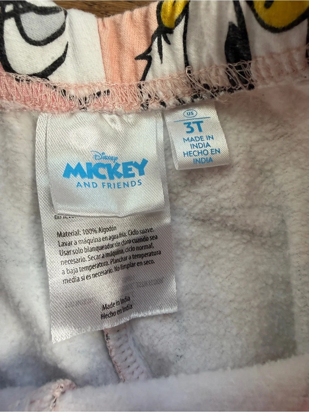 Disney Mickey & Friends Girls Pink Minnie & Daisy Print Jogger Sweatsuit Set 3T